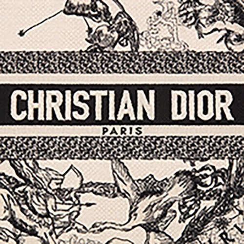 商品Dior|【包税】DIOR/迪奥 BOOK系列 女士小号奶白色织物星座茹伊印花刺绣单肩手提托特包M1265ZRHZ_M941,价格¥22347,第1张图片详细描述