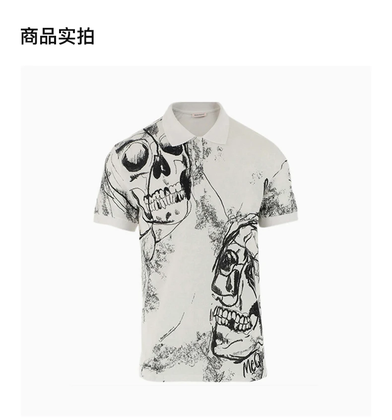 商品Alexander McQueen|ALEXANDER MCQUEEN 白色男士T恤 631378-QPZ89-0900,价格¥2170,第4张图片详细描述