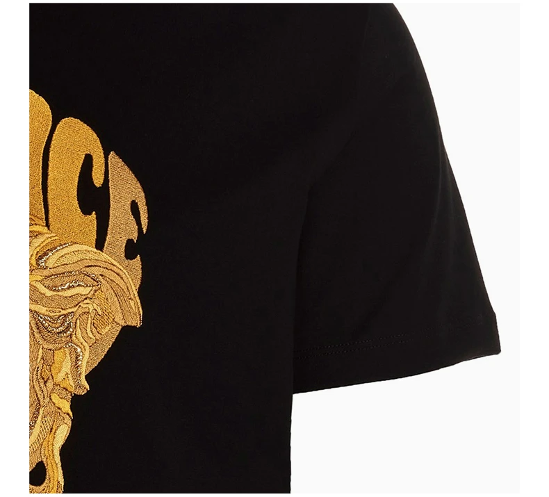 商品[国内直发] Versace|VERSACE 男士黑色印花棉质短袖T恤 10039131-A027851-B000,价格¥6760,第7张图片详细描述