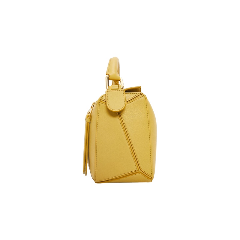 商品Loewe|罗意威 23新款 Puzzle女士小号亮赭色经典牛皮革长方形独特线条肩背手提斜挎包 322.30.S21-6048,价格¥21568,第6张图片详细描述