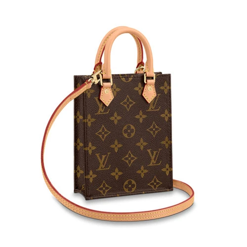 商品[国内直发] Louis Vuitton|LOUIS VUITTON 女士深棕色老花涂层帆布配杏色皮革单肩手提小扁包 M69442,价格¥19836,第1张图片详细描述