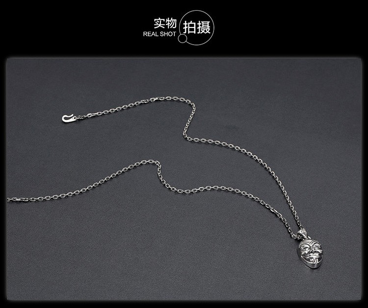 商品[国内直发] MYFD|MYFD 项链男S925银潮流V字仇杀队面具男女同款个性潮流百搭项链,价格¥215,第5张图片详细描述