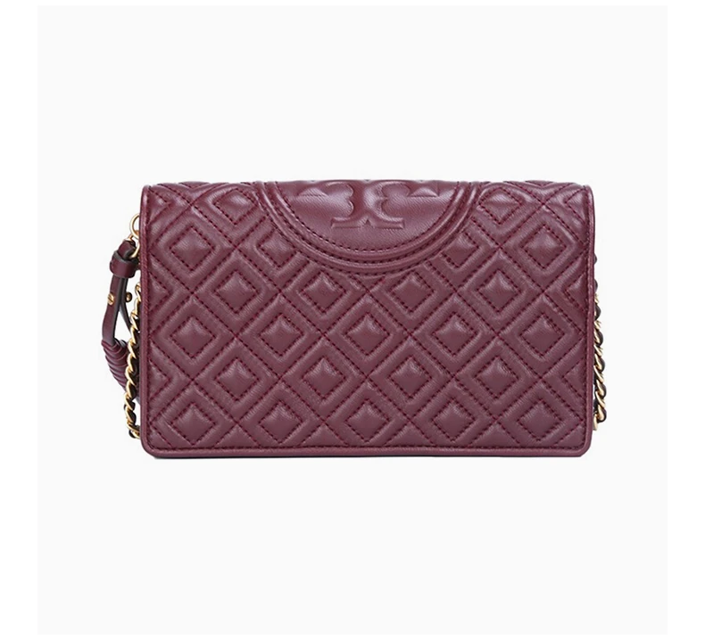 商品Tory Burch|Tory Burch 汤丽柏琦 女士紫红色羊皮单肩斜挎包 50263-639,价格¥2181,第6张图片详细描述