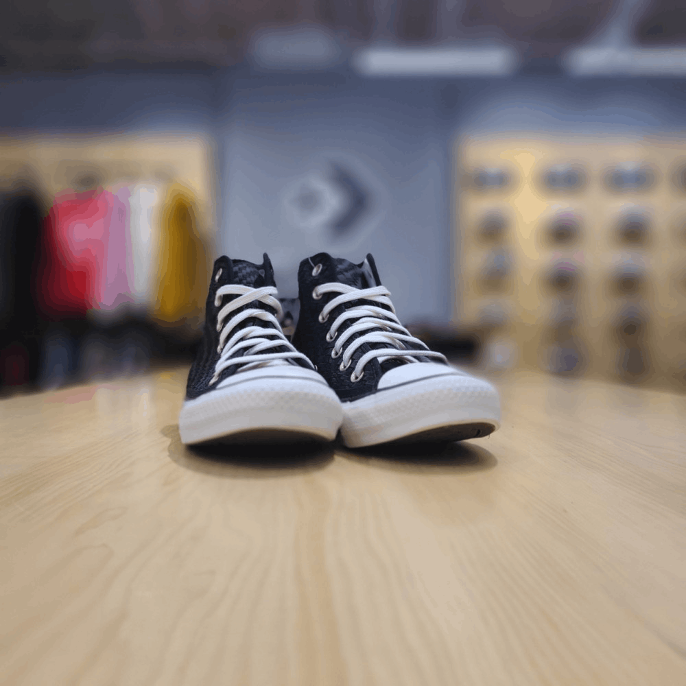 商品【预售商品15天发货】 Converse|【韩国直邮|包邮包税】匡威 女士 CHUNK TAYLOR All Star Tonal Weaving Black 运动鞋 171074C,价格¥345,第3张图片详细描述