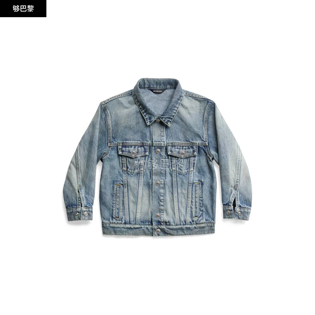 商品Balenciaga|【预售】 巴黎世家 25春夏 儿童 夹克 Kids - Political Campaign Oversized Jacket in Light Blue 744832TNW014012 ,价格¥6602,第2张图片详细描述