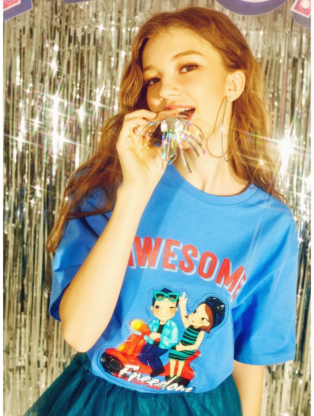 商品YOUK SHIM WON|【夏季特价|包邮包税】陆心媛 可爱少女风 AWSOME FREEDOM 小车系列 SPEEDING T 均码 三色可选,价格¥155,第9张图片详细描述
