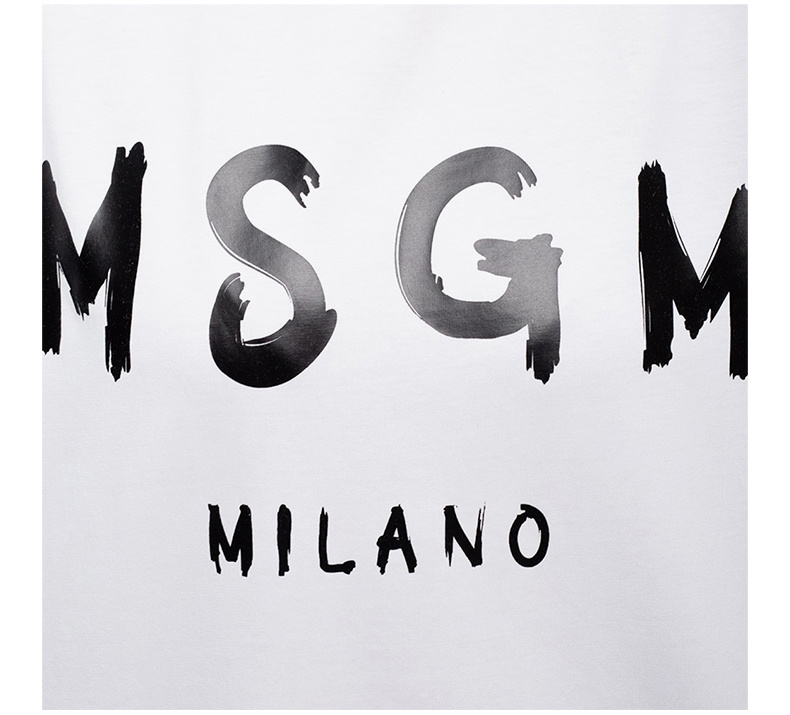 商品MSGM|MSGM 女士白色印花棉质短袖T恤 3041MDA68-217298-01,价格¥608,第9张图片详细描述