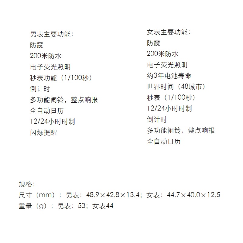 商品[国内直发] Casio|卡西欧情侣对表 两支装 限量版礼盒版小方块对表,价格¥1303,第5张图片详细描述