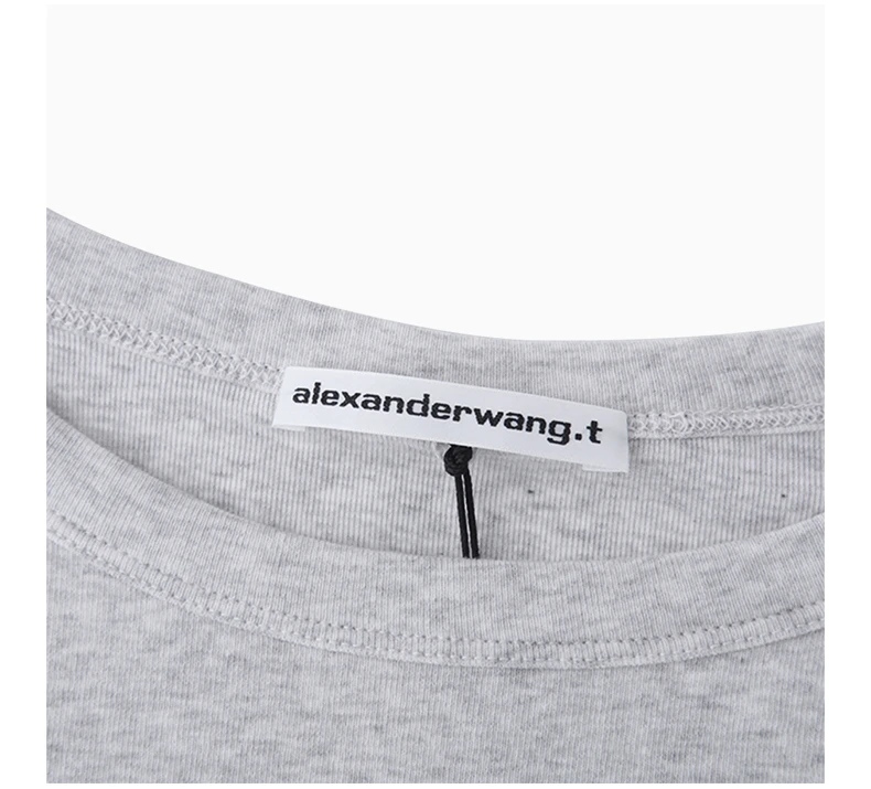 商品Alexander Wang|ALEXANDER WANG 灰色女士T恤 4CC1201075-012,价格¥809,第7张图片详细描述