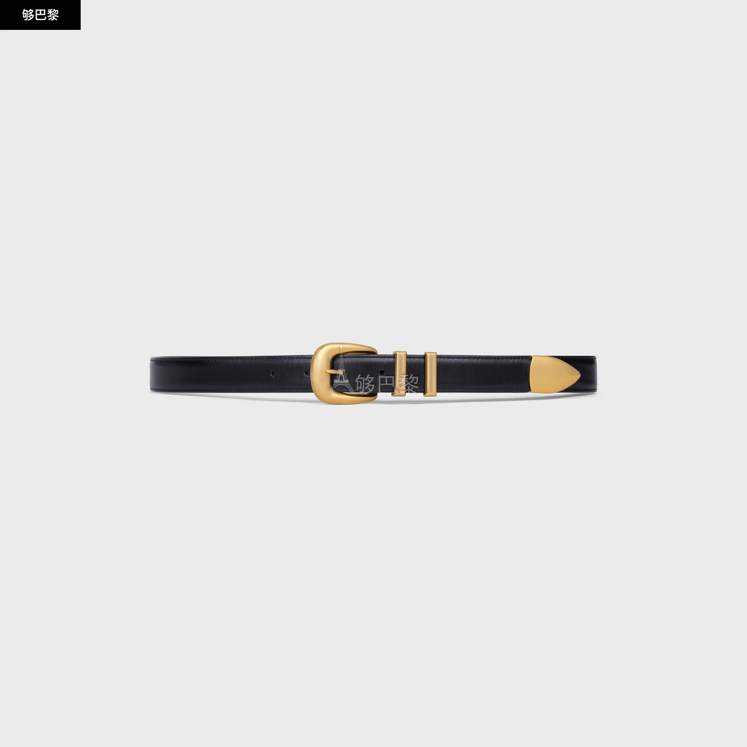 商品Celine|【预售】 赛琳 25秋冬 女士 腰带 WESTERN中号TAURILLON皮革腰带 45BAG3A01.38NO ,价格¥4757,第3张图片详细描述