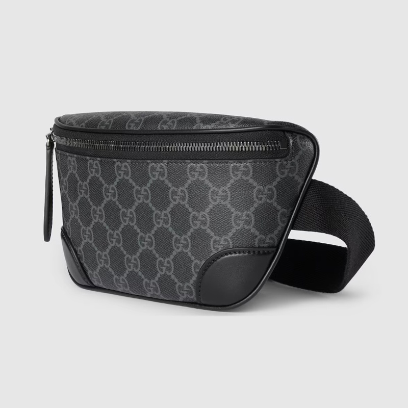 商品Gucci|古驰男士黑色皮革Emblem小号腰包 821165FAED91000,价格¥9388,第13张图片详细描述