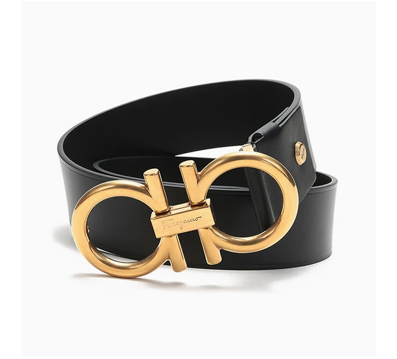 商品[国内直发] Salvatore Ferragamo|SALVATORE FERRAGAMO 黑色男士腰带 67-9991-702825【包装随机，部分无包装盒】,价格¥3329,第4张图片详细描述