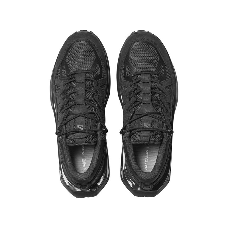 商品Salomon|23新款 ODYSSEY系列男女通用黑色皮革纺织运动鞋,价格¥1926,第4张图片详细描述
