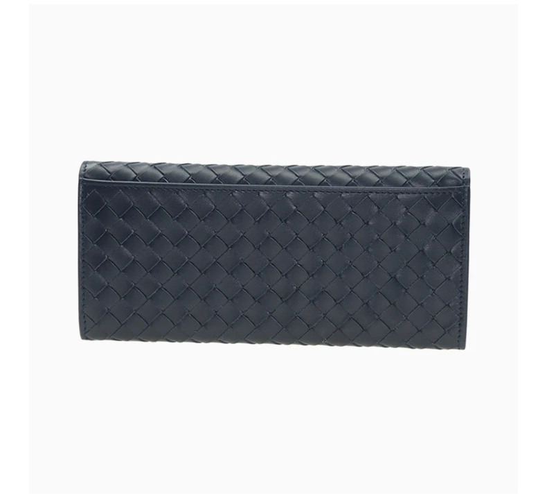 商品[国内直发] Bottega Veneta|Bottega Veneta 葆蝶家 中性藏蓝色牛皮简约休闲长款钱包 120697-V4651-4013,价格¥2567,第6张图片详细描述