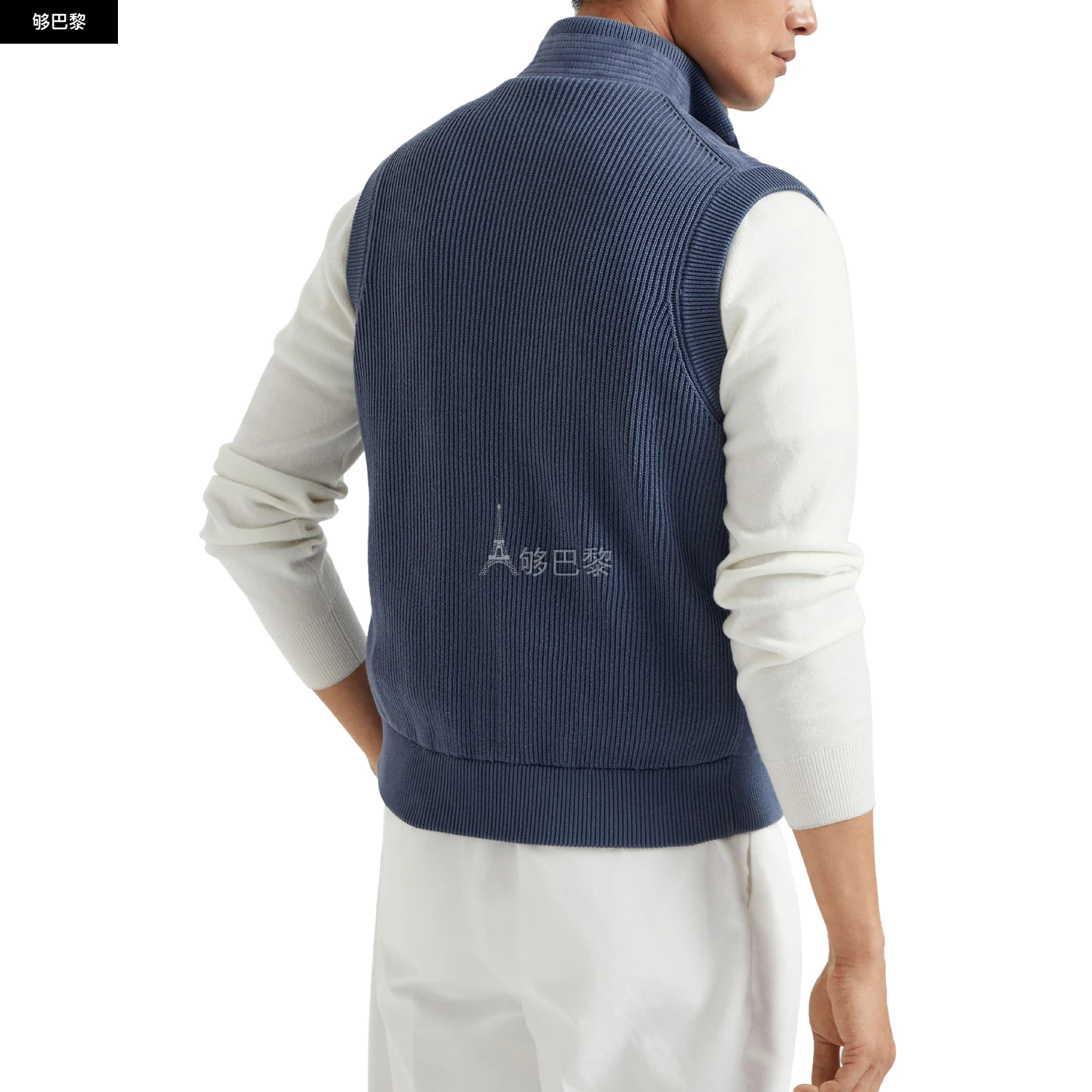 商品Brunello Cucinelli|【特惠9.0折】【预售】 男士 夹克 麂皮马甲  CUC98USUBLU,价格¥39951,第4张图片详细描述