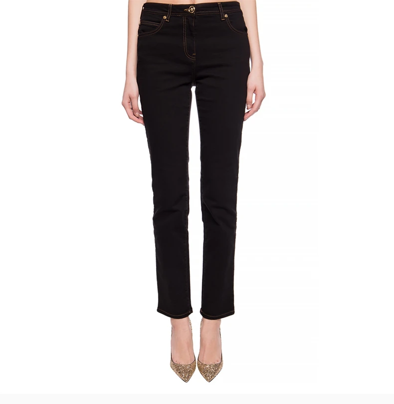商品Versace|VERSACE 范思哲 女士黑色牛仔裤 A85443-A232772-A8008,价格¥2802,第2张图片详细描述
