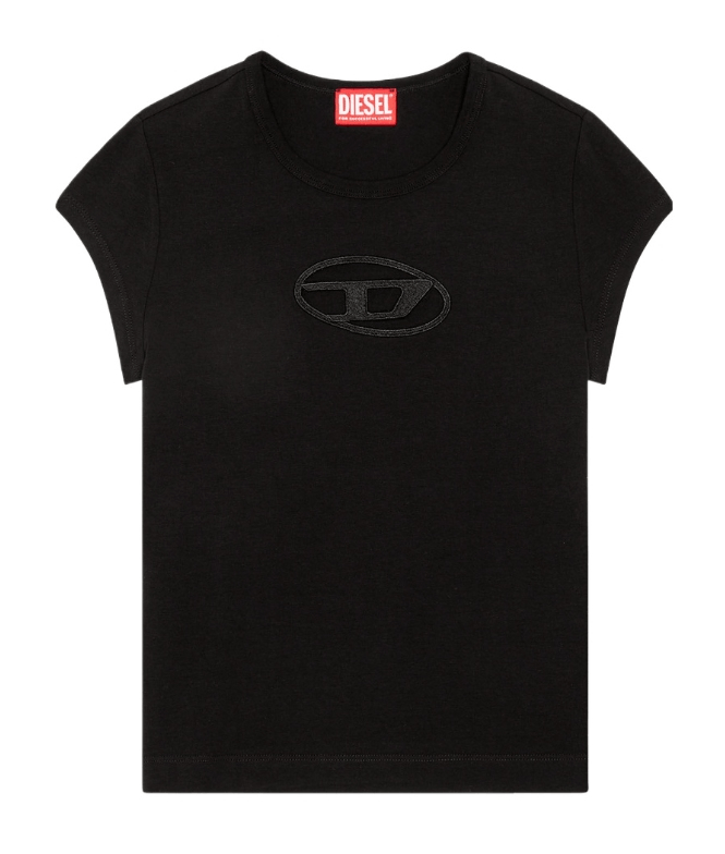 商品Diesel|DIESEL迪赛 品牌Logo图案圆领短袖 其他T恤 女款 黑色（香港仓发货）,价格¥565,第5张图片详细描述
