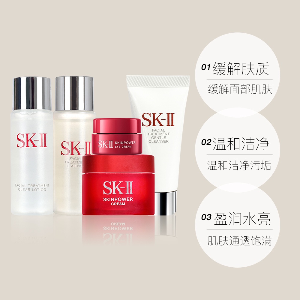 商品SK-II|SK2星品体验套装洗面奶神仙水眼霜大红瓶面霜试用装sk2,价格¥464,第1张图片详细描述