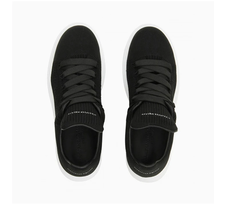 商品[国内直发] Alexander McQueen|Alexander McQueen 亚历山大·麦昆 女士黑色针织皮革休闲鞋 533699-W4I90-1000,价格¥2570,第7张图片详细描述