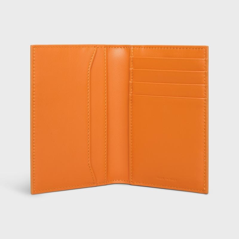 商品Celine|CELINE赛琳 男士荧光橙色小牛皮卡片夹,价格¥2693,第2张图片详细描述