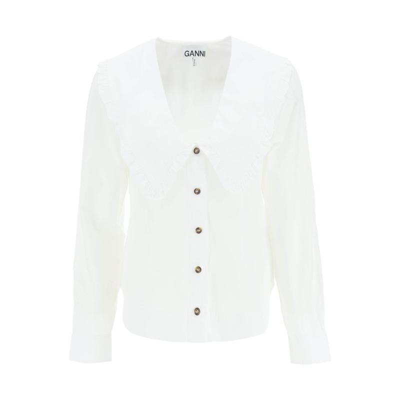 商品Ganni|GANNI 白色女士衬衫 F5778-151,价格¥775,第3张图片详细描述