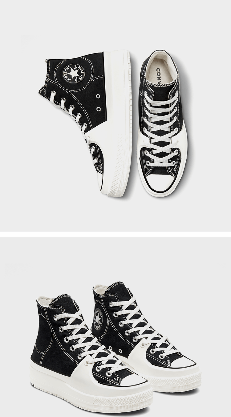 商品Converse|【Brilliant|包邮包税】匡威 CTAS CONSTRUCT HI  运动鞋 帆布鞋  A05094C BLACK/VINTAGE WHITE,价格¥343,第2张图片详细描述