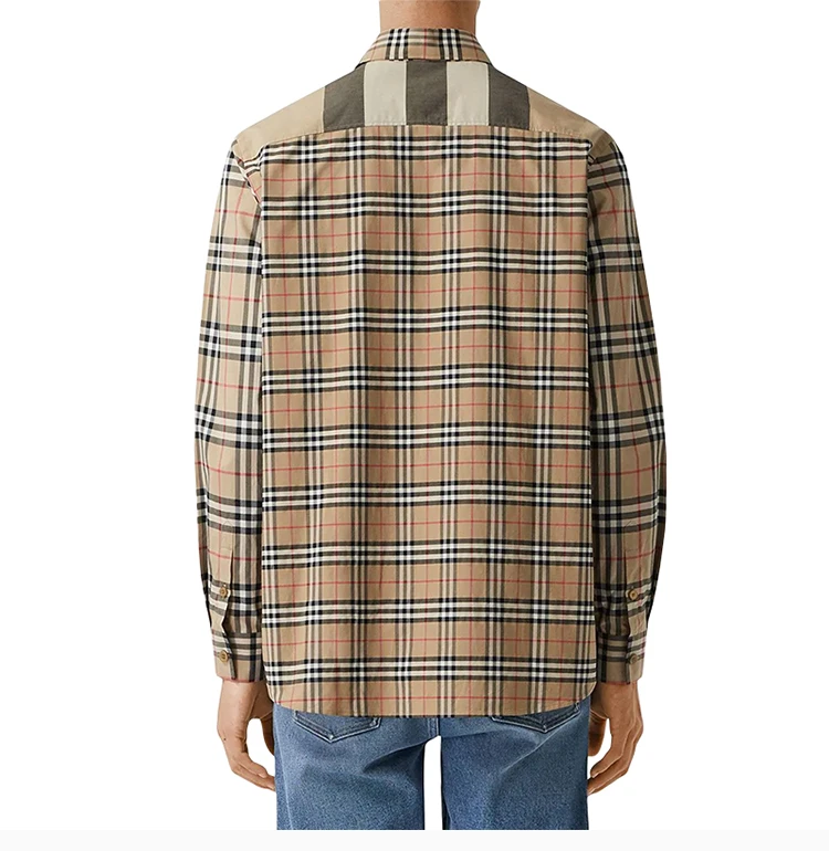 商品[国内直发] Burberry|BURBERRY 博柏利 男士格纹衬衫 8032268,价格¥2996,第6张图片详细描述