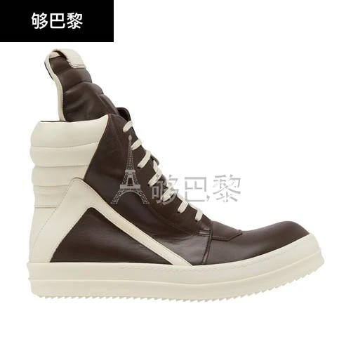 商品Rick Owens|【特惠8.7折】包邮包税【预售7天发货】 RICK OWENS 男士 休闲运动鞋 Geobasket  RU02C7894LCGLP O411 OWE9E69SBRW,价格¥7297,第2张图片详细描述