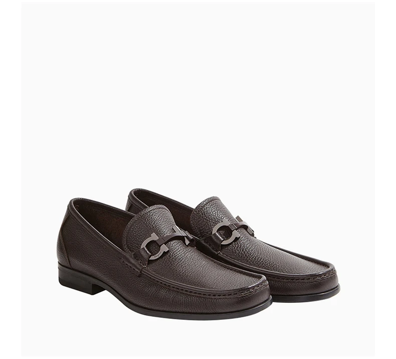 商品Salvatore Ferragamo|Salvatore Ferragamo 菲拉格慕 男士黑色乐福鞋 02-9392-642847,价格¥3371,第4张图片详细描述