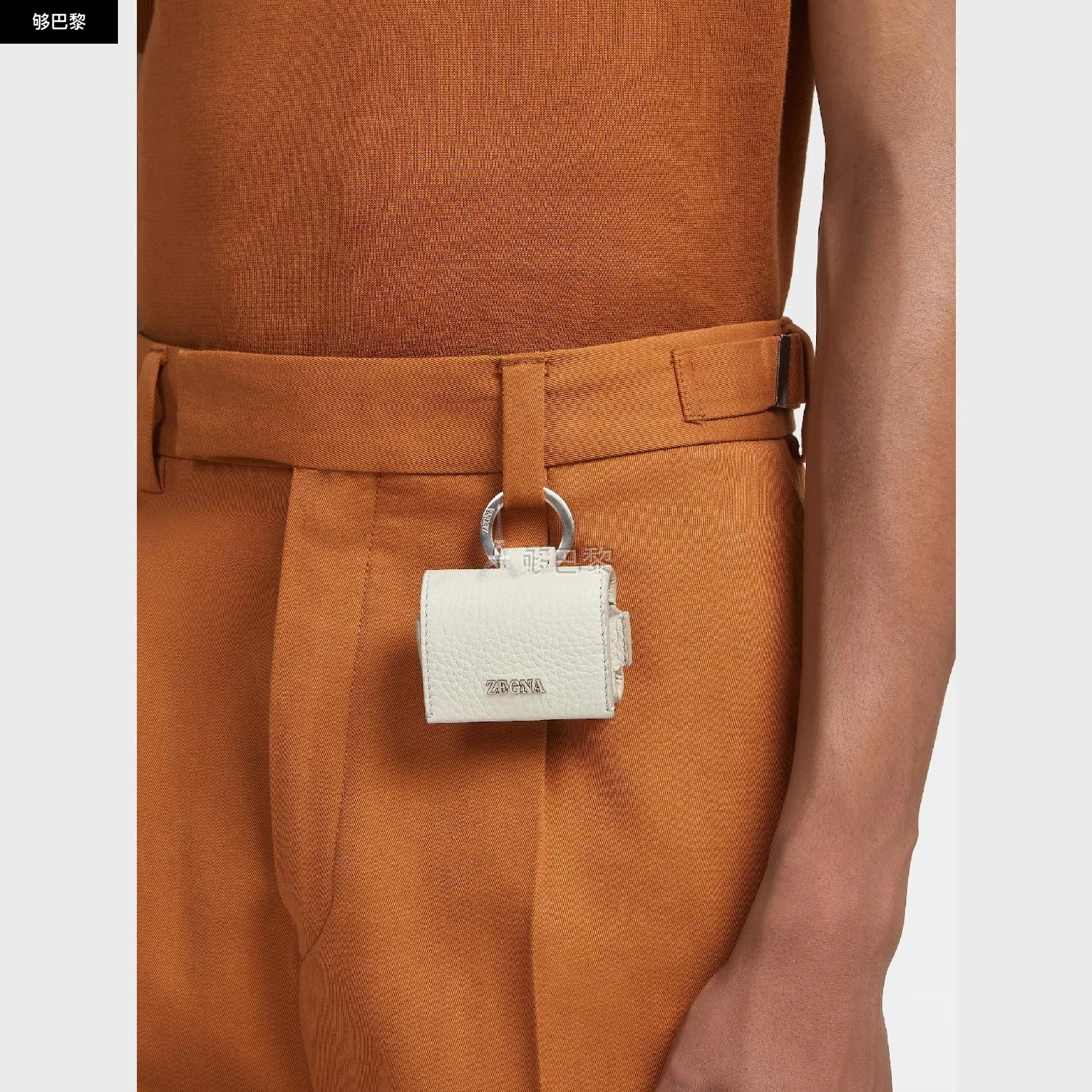 商品Zegna|【预售】 杰尼亚 25春夏 男士 钥匙扣 WHITE DEERSKIN AIRPODS PRO CASE LHCVM-E1794Z-MOO ,价格¥4162,第6张图片详细描述
