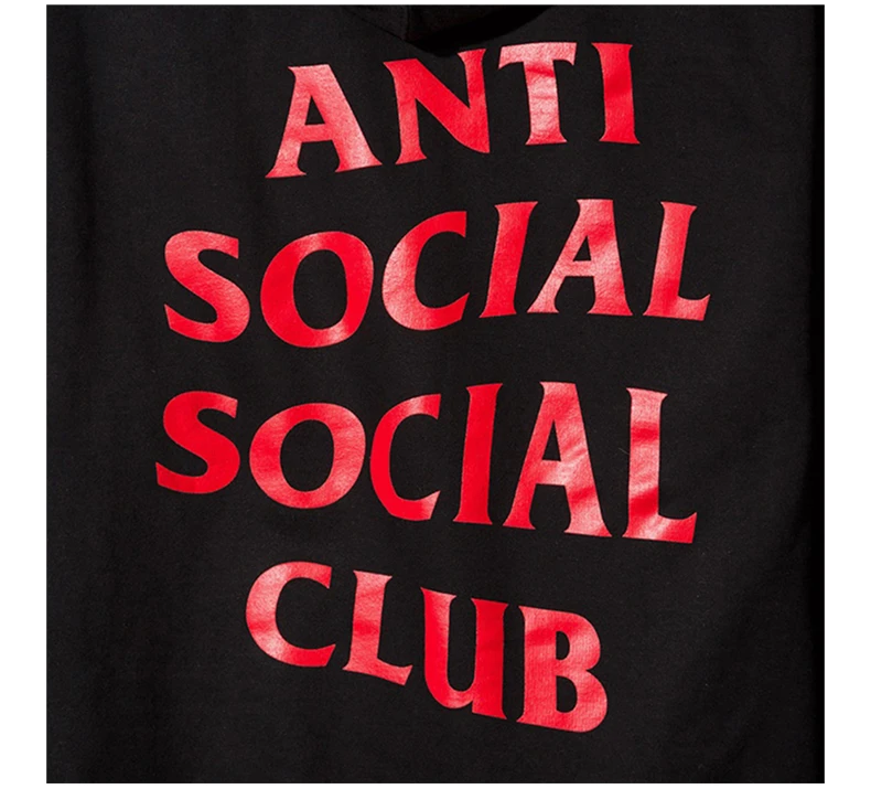 商品[国内直发] Anti Social Social Club|Anti Social Social Club 男士黑色棉质连帽卫衣 ASW310,价格¥170,第7张图片详细描述