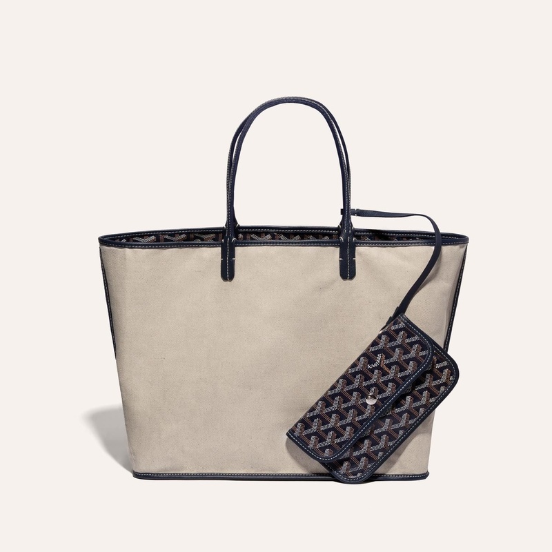 商品Goyard|高雅德 Saint Louis PM男女黑色帆布/小牛皮手提包 STLOUIPMLTY01CL03P（十色可选）,价格¥13567,第22张图片详细描述
