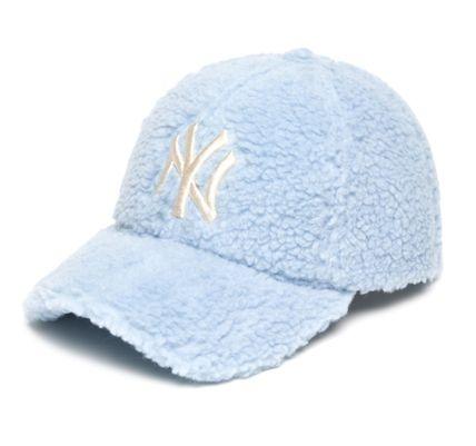商品MLB|【Brilliant|包邮包税】MLB 羊羔绒 防寒保暖 棒球帽 蓝色 白NY大标 3ACPFDI16-50BLL,价格¥214,第1张图片详细描述