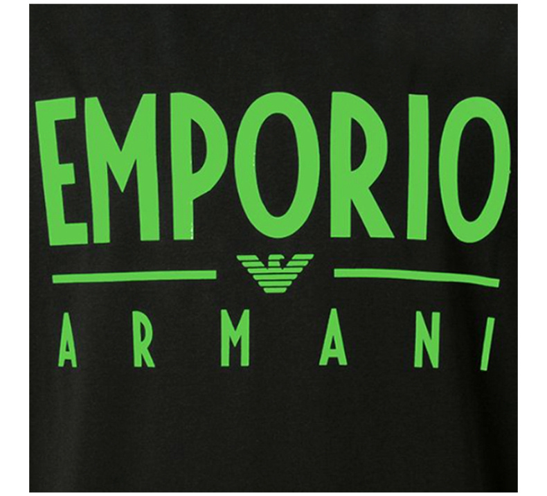 商品Emporio Armani|Emporio Armani 安普里奥 阿玛尼 男士黑色字母印花短袖T恤 3H1T90-1J0AZ-0999,价格¥387,第11张图片详细描述
