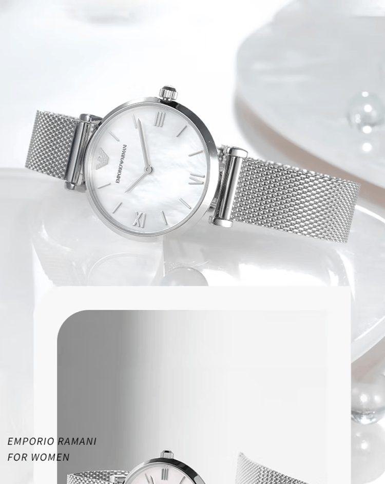 商品[国内直发] Emporio Armani|Armani阿玛尼手表女经典系列休闲简约贝母表盘商务石英女表AR1955,价格¥1562,第4张图片详细描述