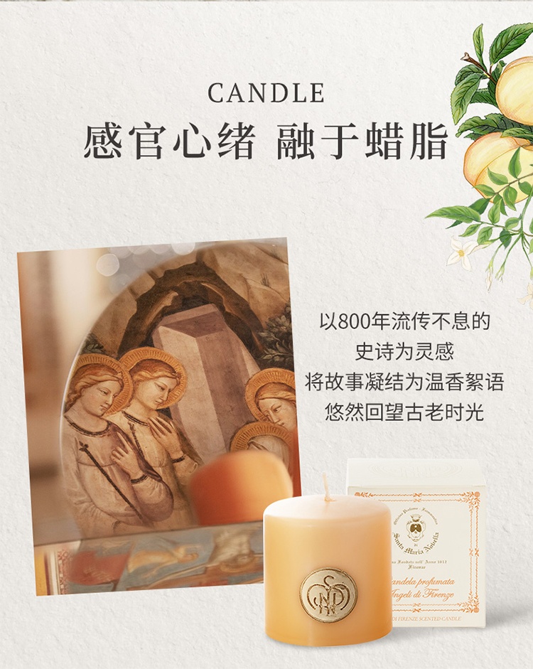 商品Santa Maria Novella|圣玛利亚 香薰香氛蜡烛300g 意大利手工制作,价格¥264,第9张图片详细描述