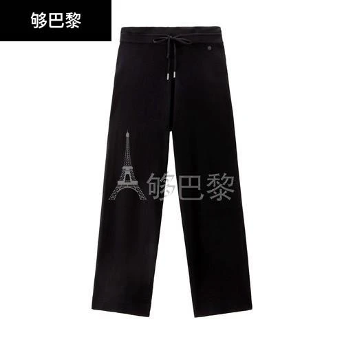 商品Woolrich|【特惠8.7折】包邮包税【预售7天发货】 WOOLRICH 女士 运动裤 羊毛和羊绒混纺运动长裤  WOO589JCBCK,价格¥2166,第3张图片详细描述