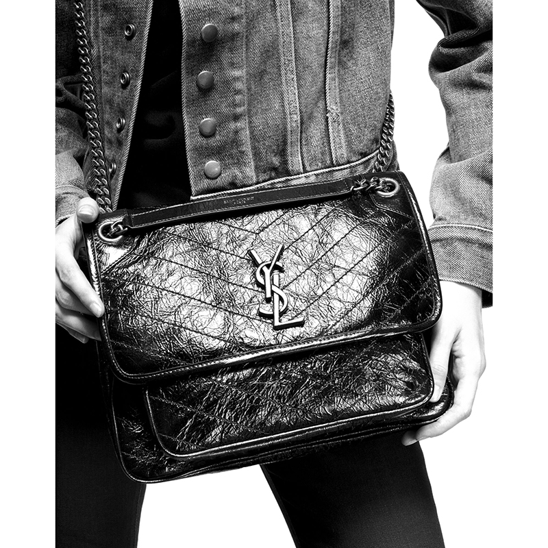 商品Yves Saint Laurent|SAINT LAURENT PARIS/圣罗兰 YSL NIKI系列 天然棕褐色复古皱纹皮革小牛皮 中号斜挎单肩包6331581YG042357,价格¥17734,第7张图片详细描述
