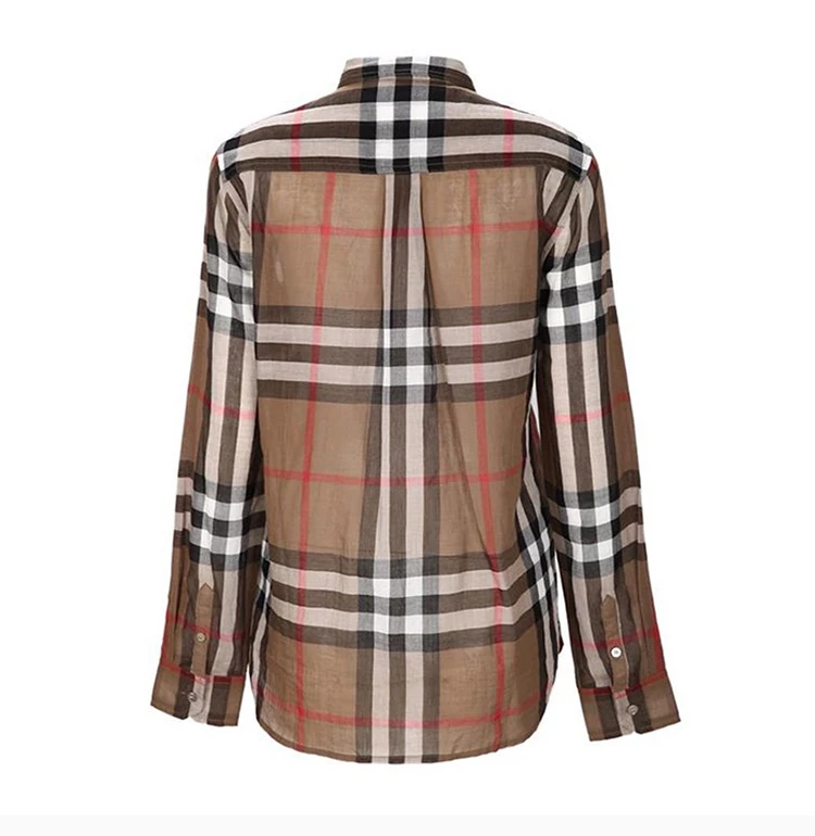 商品[国内直发] Burberry|BURBERRY 咖色女士衬衫 3933021,价格¥2250,第5张图片详细描述