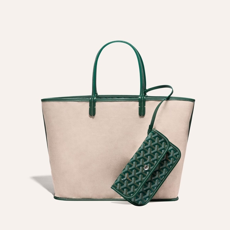 商品Goyard|高雅德 Saint Louis PM男女黑色帆布/小牛皮手提包 STLOUIPMLTY01CL03P（十色可选）,价格¥13567,第16张图片详细描述