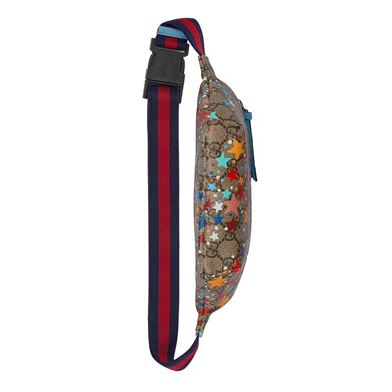 商品Gucci|GUCCI/古驰 儿童款GG Supreme帆布饰有GG和星星印花腰包 5020952R7AN8302,价格¥3490,第2张图片详细描述