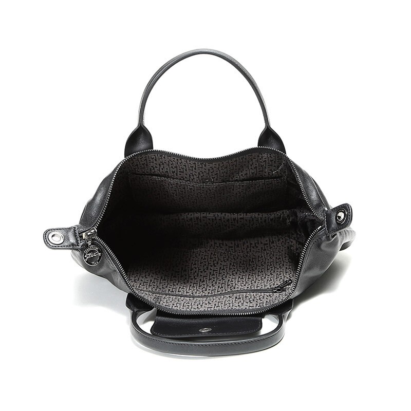 商品[国内直发] Longchamp|珑骧饺子包LONGCHAMP 女士LE PLIAGE CUIR系列黑色皮质手提单肩包小号饺子包L1512 757 001,价格¥2770,第13张图片详细描述