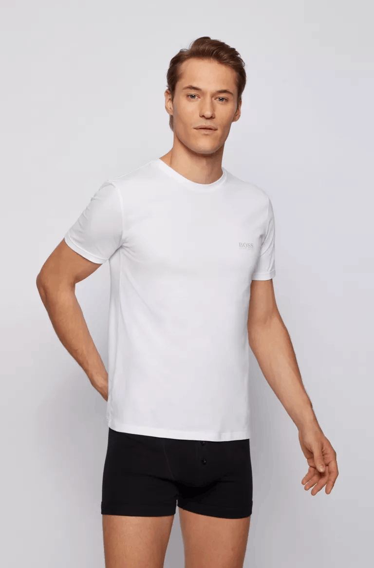 商品[国内直发] Hugo Boss|2件装 男士经典款常规版家居短袖T恤 50325405,价格¥284,第6张图片详细描述