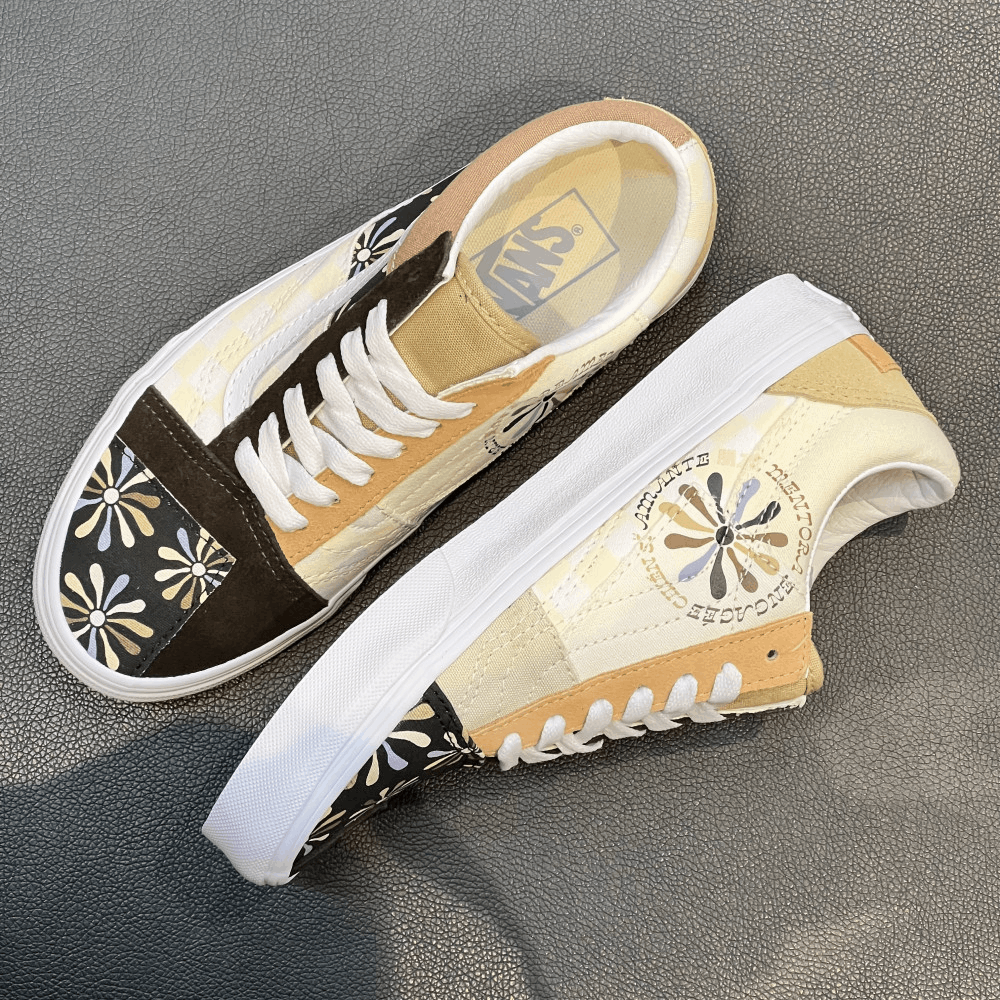 商品Vans|【韩国直邮|包邮包税】万斯[VANS] Ua Old Skool Patchwork # Divine # 女士鞋 # multi/true white (VN0A7Q4PAS0),价格¥261,第3张图片详细描述