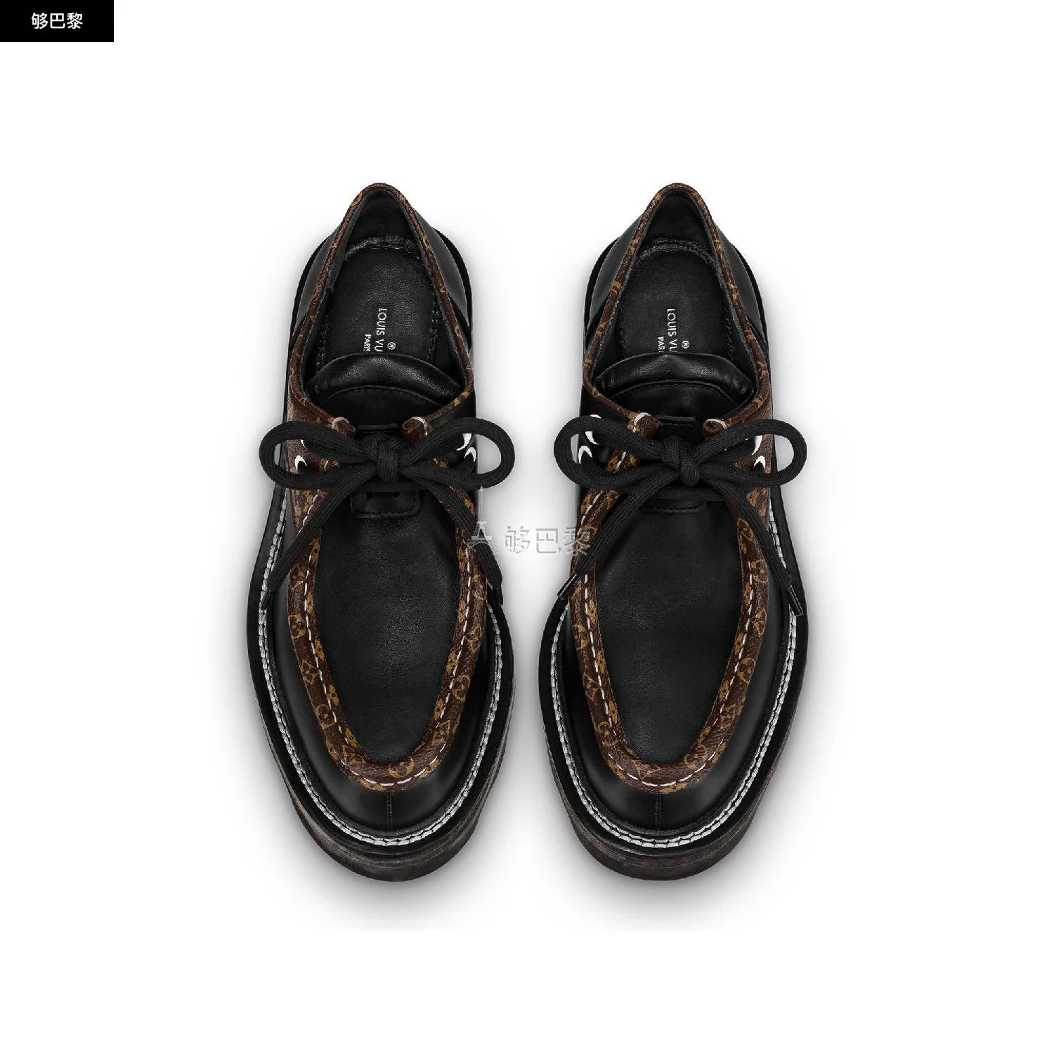 商品Louis Vuitton|包邮包税【预售7天发货】 LV路易威登 23秋冬 女士 厚底鞋 LV BEAUBOURG 系带鞋 1A5SO9,价格¥10306,第6张图片详细描述