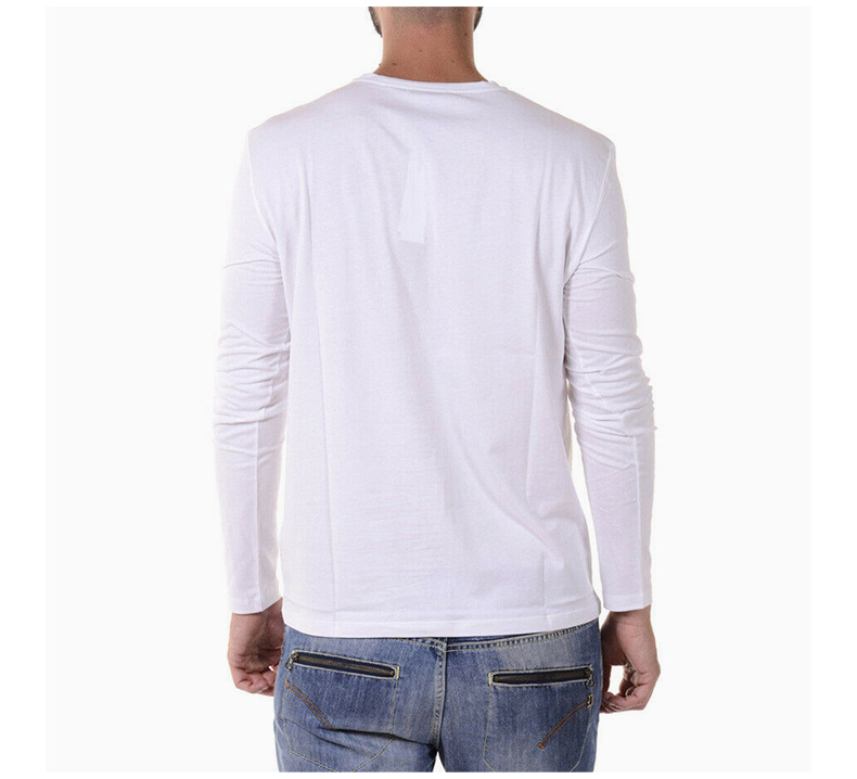 商品[国内直发] Versace|VERSACE COLLECTION 男士白色圆领棉质长袖T恤 V800491-VJ00180-V1003,价格¥621,第6张图片详细描述
