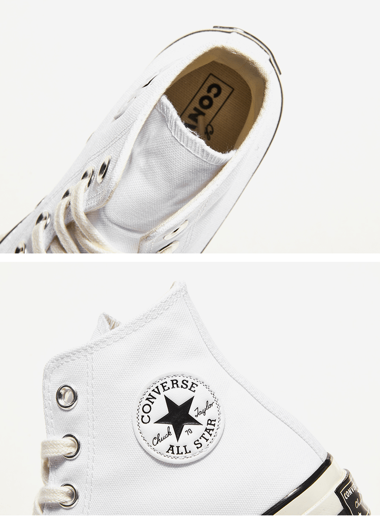 商品Converse|【Brilliant|包邮包税】匡威 CHUCK 70 HI  运动鞋 SNEAKERS  A02304C WHITE/BLACK/EGRET,价格¥366,第2张图片详细描述