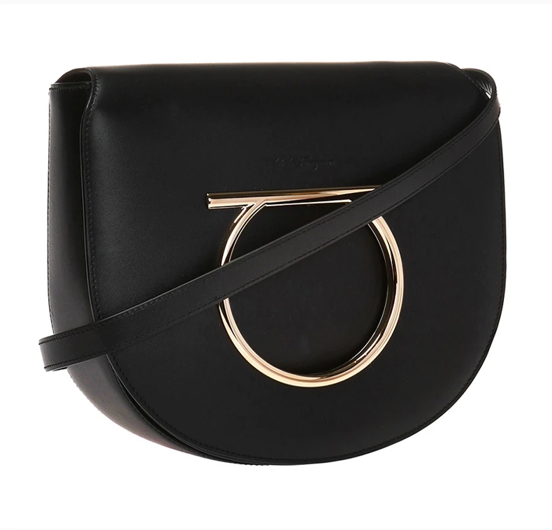 商品[国内直发] Salvatore Ferragamo|Salvatore Ferragamo 菲拉格慕 女士黑色徽标单肩包 21-H002-691251,价格¥6838,第4张图片详细描述