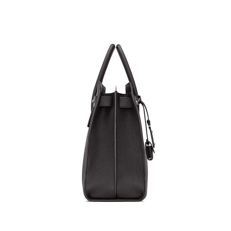 商品Yves Saint Laurent|SAINT LAURENT PARIS/圣罗兰 YSL 男士大号风暴灰粒面小牛皮轻便锁可移动皮套头日用手提斜挎单肩包631526DTI0E1112,价格¥22976,第4张图片详细描述
