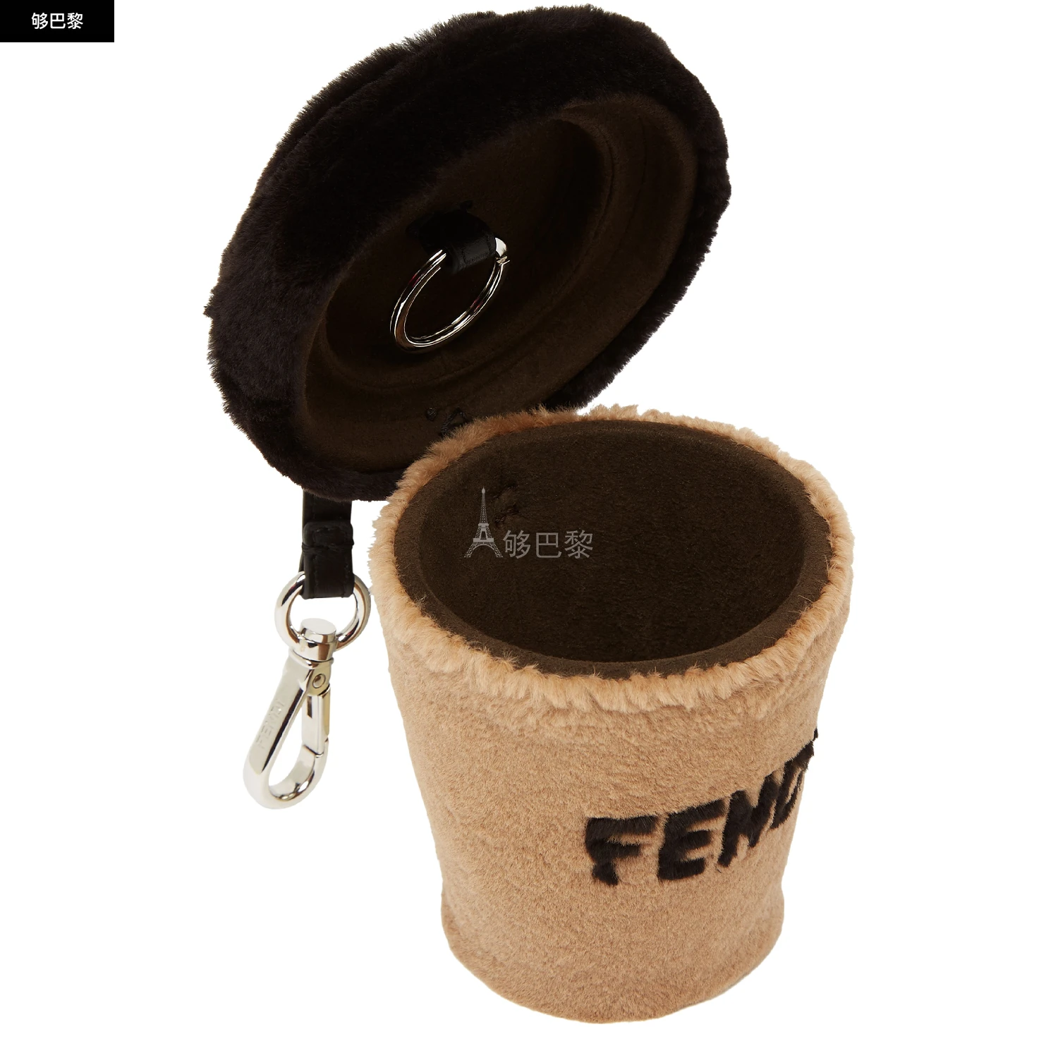 商品Fendi|【特惠8.7折】【预售】 男士 挂饰 FENDI Cup吊饰  FEN52CR6BEI,价格¥9938,第5张图片详细描述